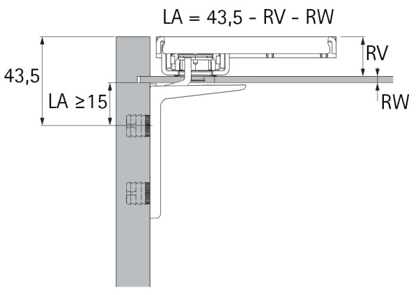 Abdeckkappen B 20mm bis 33mm Rückwandversprung, Kunststoff weiss