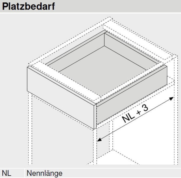 MOVENTO mit TIP-ON, Vollauszug 40 kg, NL=550, BLUM 760H5500T