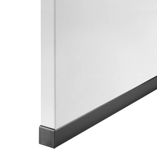 Wangenprofil, 19 mm, Schwarz gebürstet, 250 cm