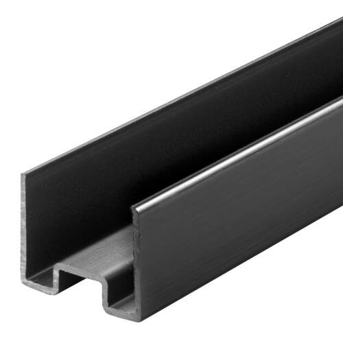 Wangenprofil, 25 mm, Schwarz gebürstet, 250 cm