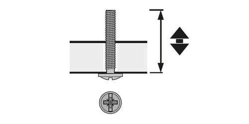 Griffschrauben M4 x 32 mm, Stahl verzinkt (20 Stück)