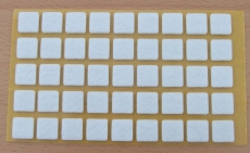 Filzgleiter quadratisch, selbstklebend, 14/14 x 3mm  (45 Stück)