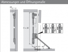 Klappenbremse Klassik D / 290 mit Magnet Zuhaltung (Links)
