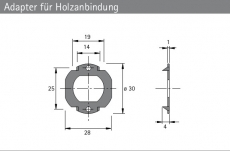 Zylinderriegelschloss  20mm