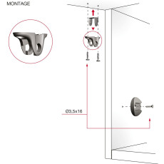 Hochstellstütze Kraby, L 244, Automatik, 80 N