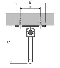 Kleiderbügelhalter Quadro Länge 350 mm