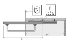 Kleiderbügelhalter Quadro Länge 350 mm