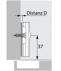 Montageplatte System 2006 Slide-on  Distanz 0mm