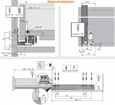 Hettich Actro YOU Vollauszug mit Silent System NL 300mm L bis 40kg