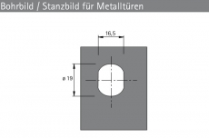 Zylinderriegelschloss  20mm