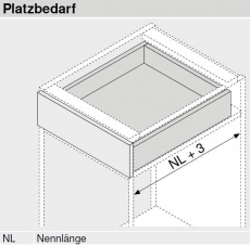 MOVENTO mit BLUMOTION S, Vollauszug 40 kg, NL=420, BLUM 760H4200S ZN