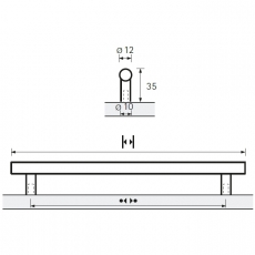 Möbelgriff  -Hale-  Bohrabstand 128mm  Edelstahl Optik
