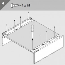 BLUM LEGRABOX pure Zargen-Set M , 770M4002S, NL 400mm