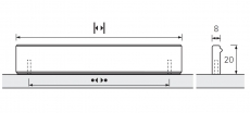 Möbelgriff  -Stabia-  Bohrabstand 224mm Aluminium eloxiert