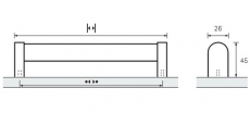 Möbelgriff -Como-  320mm  Edelstahl gebürstet