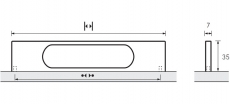 Möbelgriff -Apua- Bohrabstand 260mm Aluminium