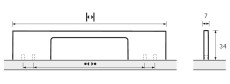 Möbelgriff -Velitra- Bohrabstand 260mm / 320mm  Aluminium edelstahlfinish