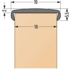 Softkante (Einfasskante) Weiß für 16mm Platten
