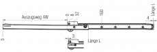 Rollenführung FR 2071  Teilauszug 600mm  (Garnitur)