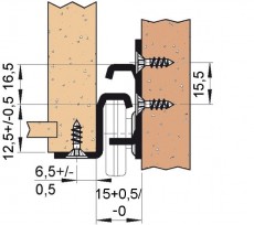 Rollenführung FR 2071  Teilauszug 600mm  (Garnitur)