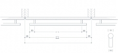 Stangengriff -Madline- aus Edelstahl  2 x 642mm