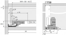 Actro 5D Vollauszug für Bodenmontage NL500mm bis 40kg