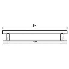Möbelgriff  -Salvia-  Bohrabstand 320mm Edelstahl, Durchm. 12mm