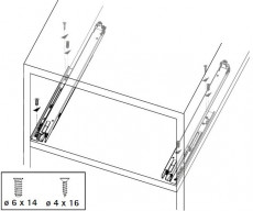 Actro 5D Vollauszug für Bodenmontage NL500mm bis 40kg