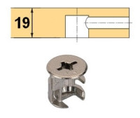 Rastex 15 für 19mm Böden mit Abdeckrand vernickelt