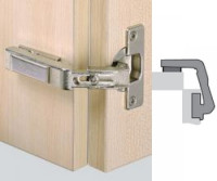 Schnellmontage Falttürscharnier Intermat 9930 für Eckschränke