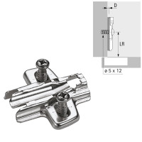 Anschraub-Kreuzmontageplatte 1,5mm - Direktbefestigungsschrauben