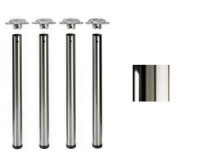 Tischbeine ø80mm x 710mm hochglanz verchromt (Set)