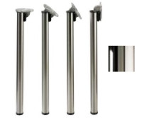 Tischbeine ø50mm x 710mm, klappbar, hochglanz verchromt (Set)