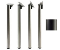 Tischbeine ø50mm x 710mm, klappbar, schwarz matt (Set)