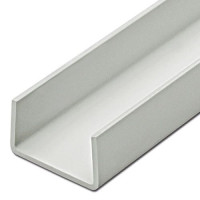 U-Profil 16mm Lichtgrau RAL 7035 Länge 260cm