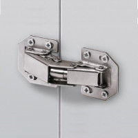 Aufschraub Scharnier MINI mit Feder, Öffnungswinkel 90°