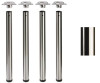 Tischbeine ø50mm x 710mm Edelstahl finish (Set)