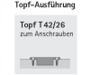 Topfscharnier Perfekt 5224 W90 90° Topf 26mm (Einliegend)
