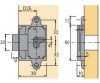 Kastenschloss mit einfacher Schließung 25mm Dornamß