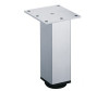 Möbelfuß Lano SQ 46 aus Aluminium silber eloxiert 150mm