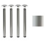 Tischbeine ø60mm x 710mm grau RAL7035 (Set)