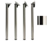 Tischbeine ø50mm x 710mm, klappbar, Edelstahl finish (Set)