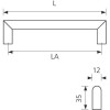 Gehrungsgriff -Renate- aus Edelstahl, Länge 332mm