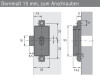 Drehstangenschloss, einfache Schließung, Dornmaß 15mm, RECHTS