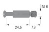 Einschraubdübel DU 643 für Rastex 25 mit Gewinde M6
