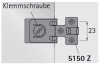 Glastürscharnier ET 5150 Z vernickelt matt