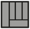 Besteckeinsatz OrgaTray 440 Breite: 401 bis 450mm Tiefe: 370 bis 440mm