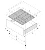 Besteckeinsatz OrgaTray 440 Breite: 501 bis 600mm Tiefe: 370 bis 440mm