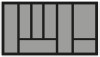 Besteckeinsatz OrgaTray 440 Breite: 701 bis 800mm Tiefe: 370 bis 440mm