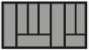 Besteckeinsatz OrgaTray 440 Breite: 801 bis 900mm Tiefe: 370 bis 440mm